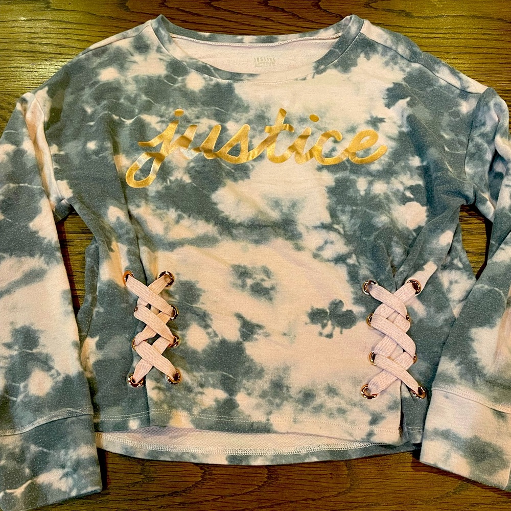 Girls size 12 Justice Tie-dye sweatshirt